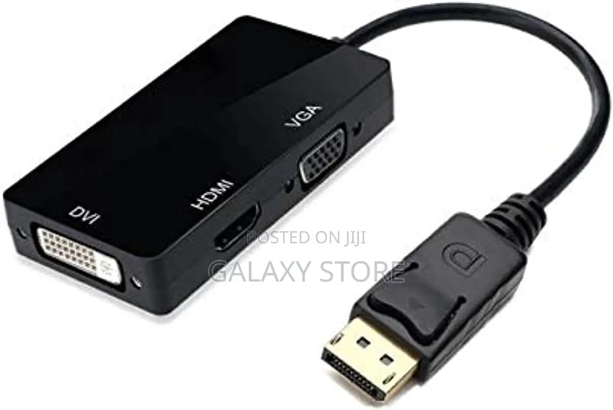 3in1 Displayport to Hdmi Dvi Vga Multi Function Cable