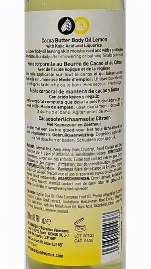 AMERICAN DREAM COCOA BUTTER, Kojic Acid Brightening Body Oil