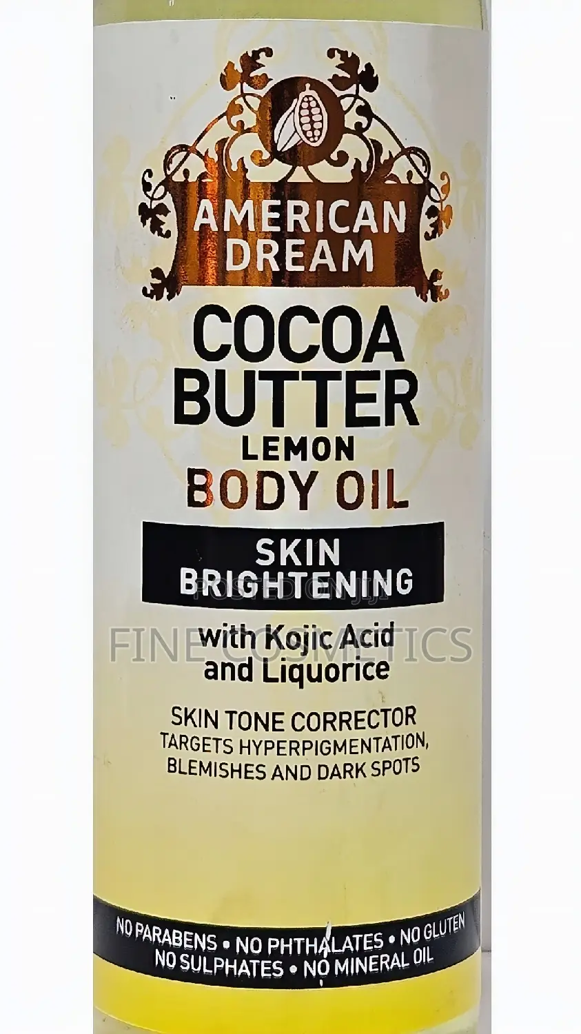 AMERICAN DREAM COCOA BUTTER, Kojic Acid Brightening Body Oil