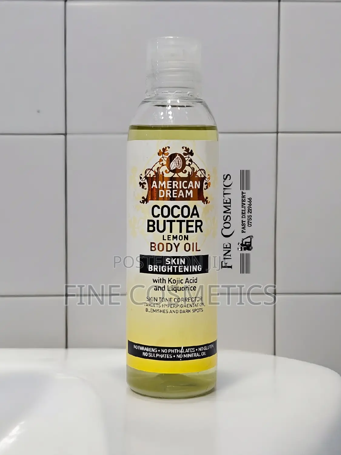 AMERICAN DREAM COCOA BUTTER, Kojic Acid Brightening Body Oil