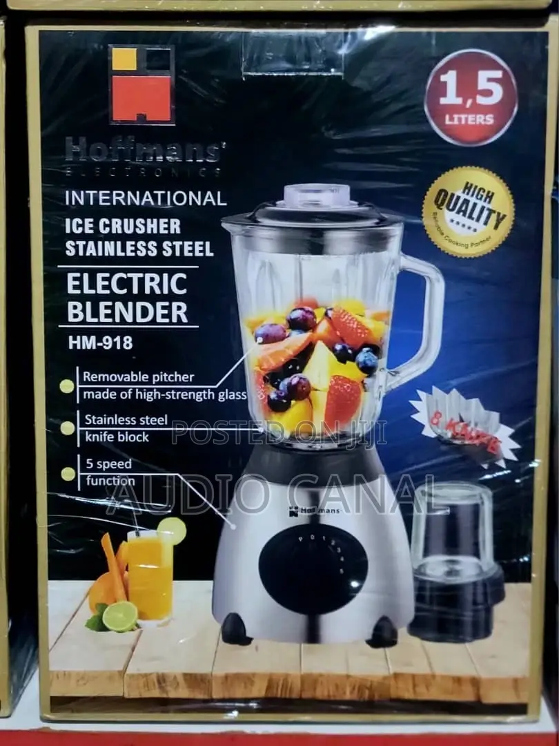 1.5 LTR Hoffman 5 Speed Glass Jar Blender