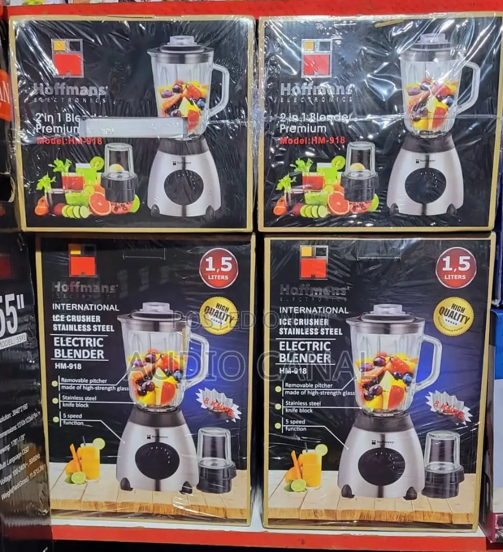1.5 LTR Hoffman 5 Speed Glass Jar Blender