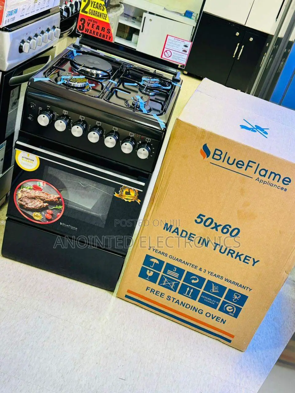 Blue Frame Gass Cooker 3+1 50*60cm