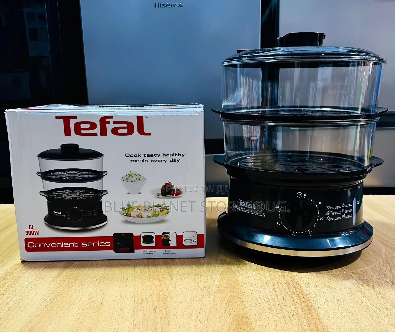 TEFAL 6.0l/2 Tiers Electric Food Steamer \\ 900W \\ VC140165