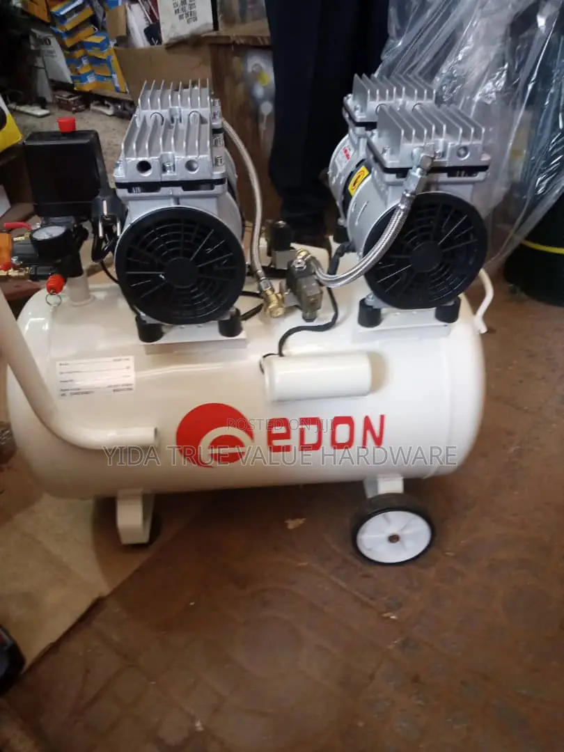 Super Silent Air Compressor 50 Litres Double Piston Edon