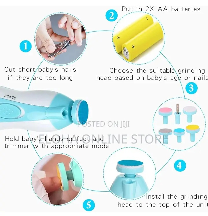 6-in-1 Electric Baby Nail Trimmer Kit