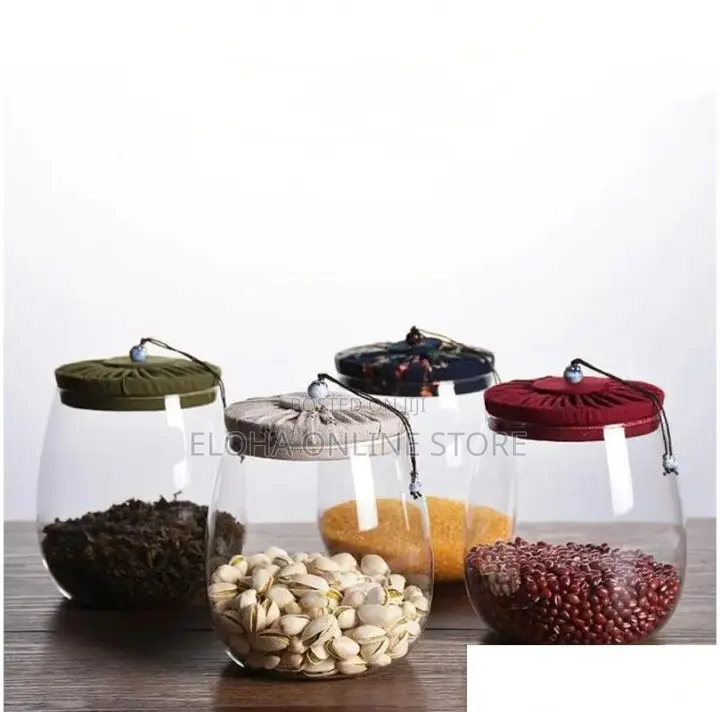 Transparent Storage Containersfood Glass Jar With Lid