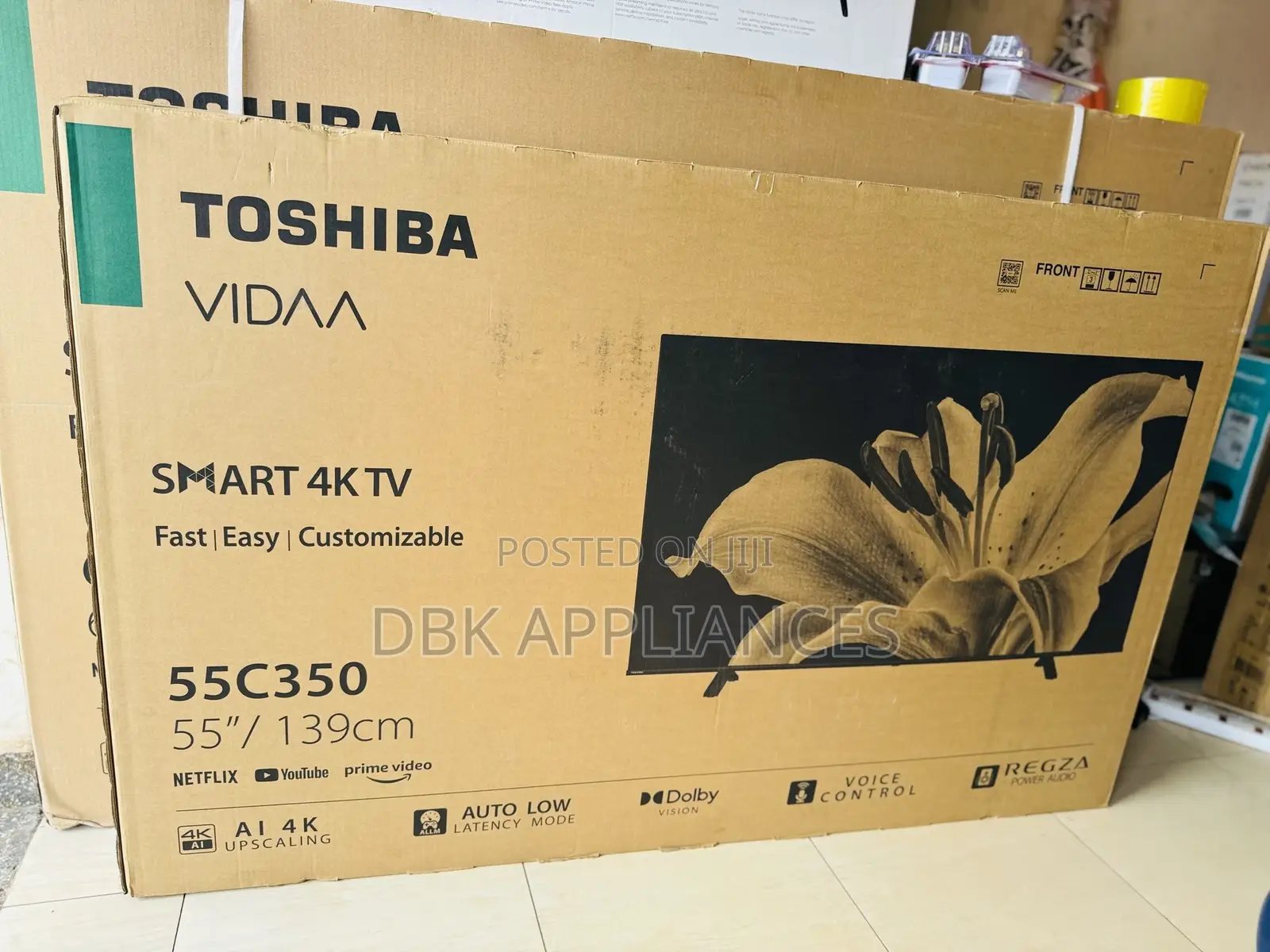 New Toshiba 55inch Smart Uhd Vidaa TVS 2yr Warranty