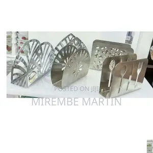 Silver Tissue Holder.