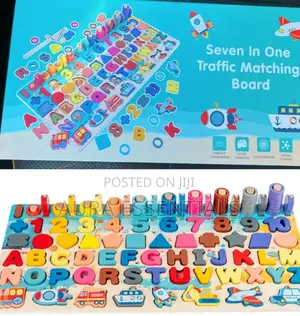 7 in 1 Wooden Number Puzzles for Toddlers