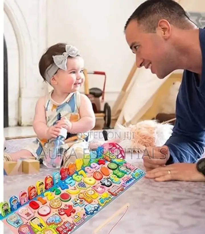 7 in 1 Wooden Number Puzzles for Toddlers