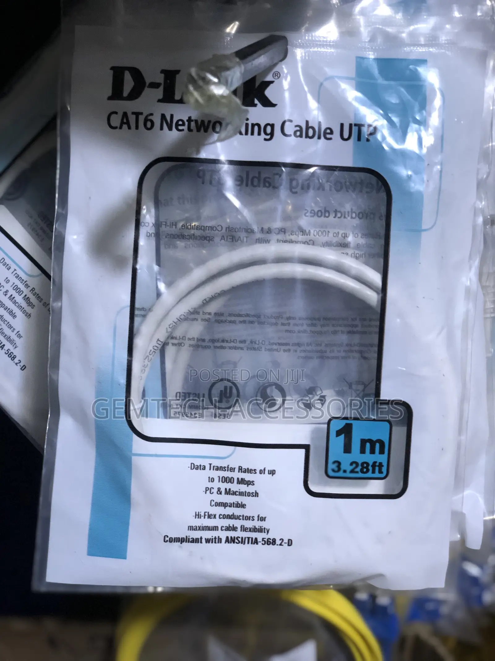 Dlink Cat 6 Utp 1m Patch Code Cable