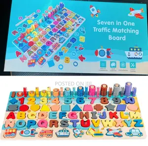 7 in 1 Wooden Number Puzzle for Toddlers