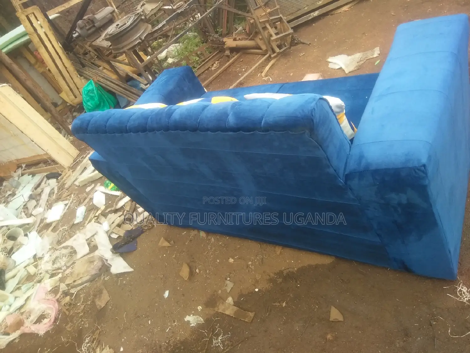2 Seater Sofa Seat in Blue Color Readily Available