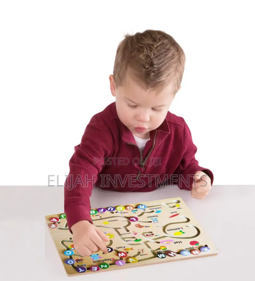 Kids Alphabet Wooden Maze Puzzle Game