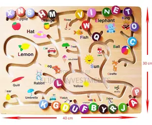 Kids Alphabet Wooden Maze Puzzle Game