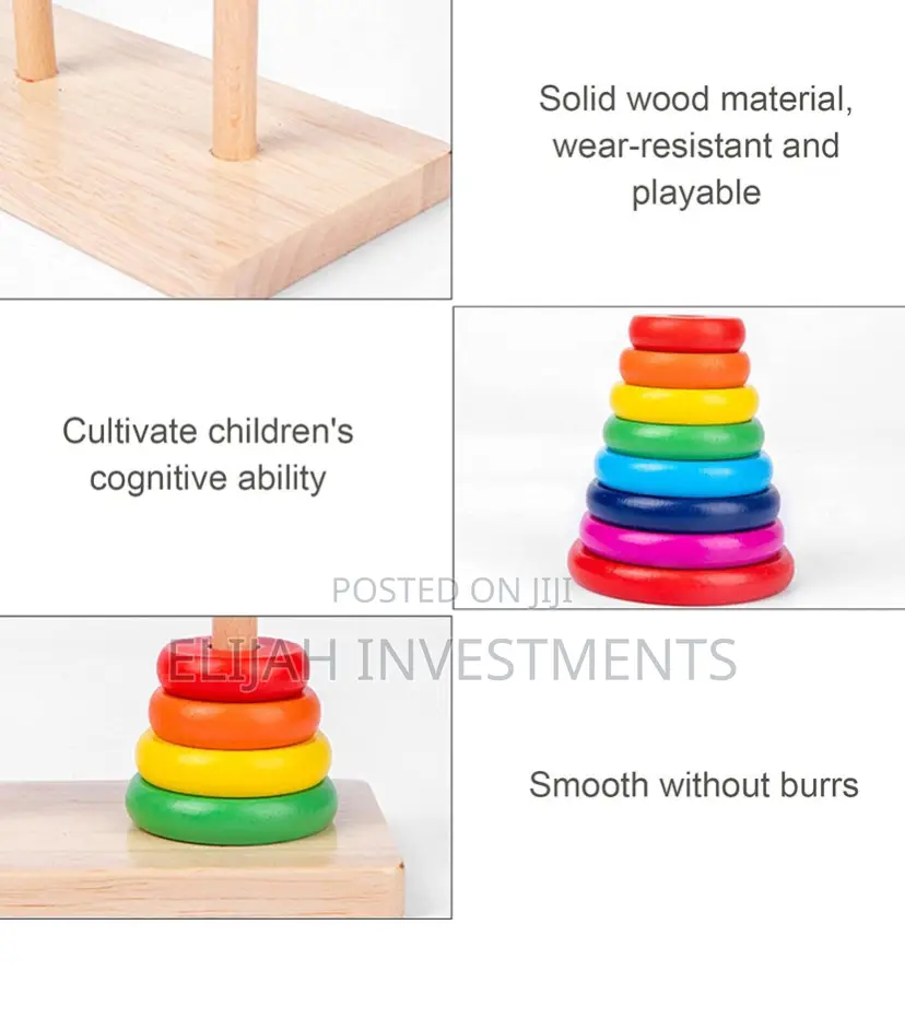 Baby IQ Wooden Stacking Tower