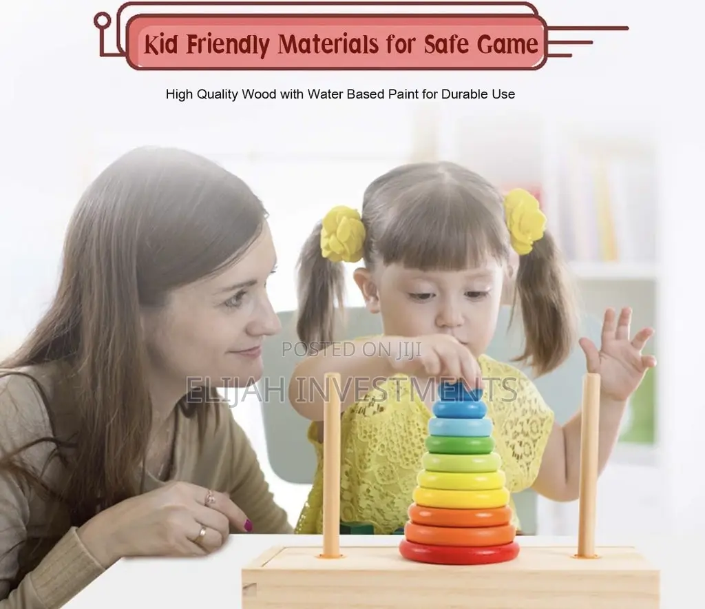 Baby IQ Wooden Stacking Tower