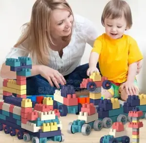 Children Assembling Building Blocks