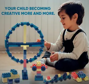 Children Assembling Building Blocks
