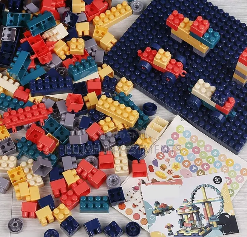 Children Assembling Building Blocks