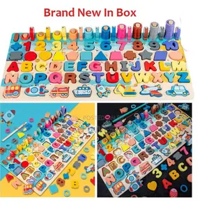 7 in 1 Wooden Number Puzzles for Toddlers