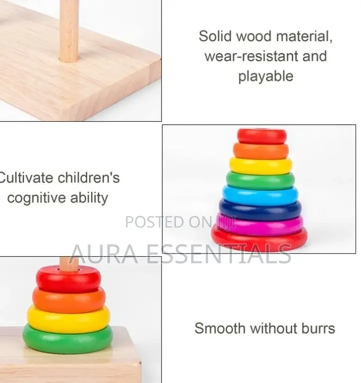 Baby IQ Wooden Stacking Tower