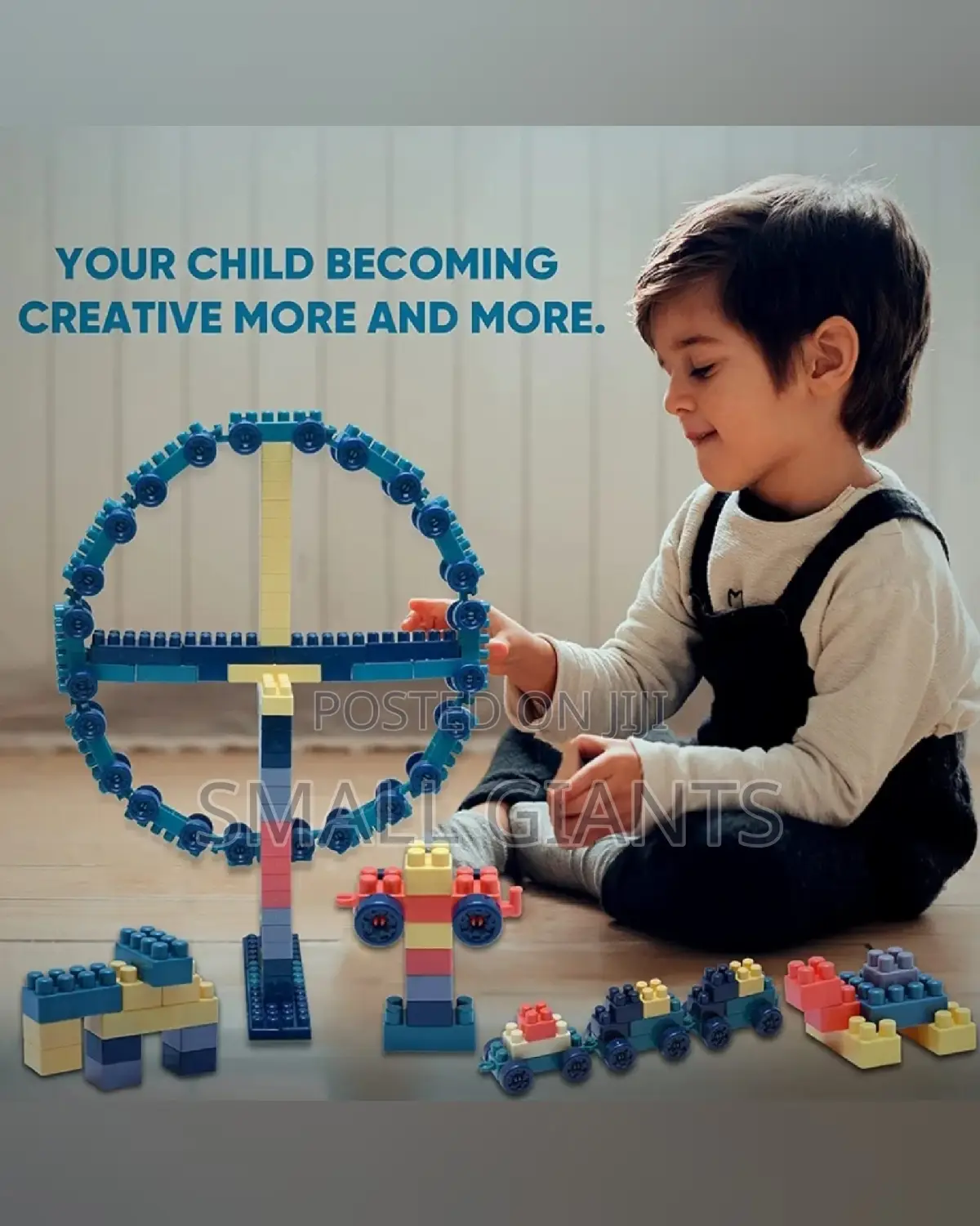 Children Assembling Building Blocks