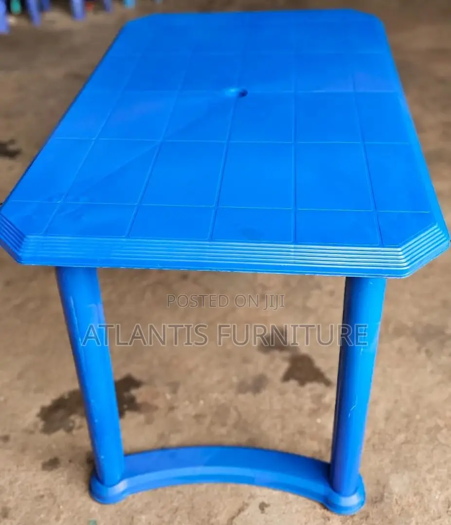 Blue and Green Plastic Table