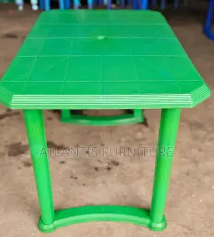 Blue and Green Plastic Table