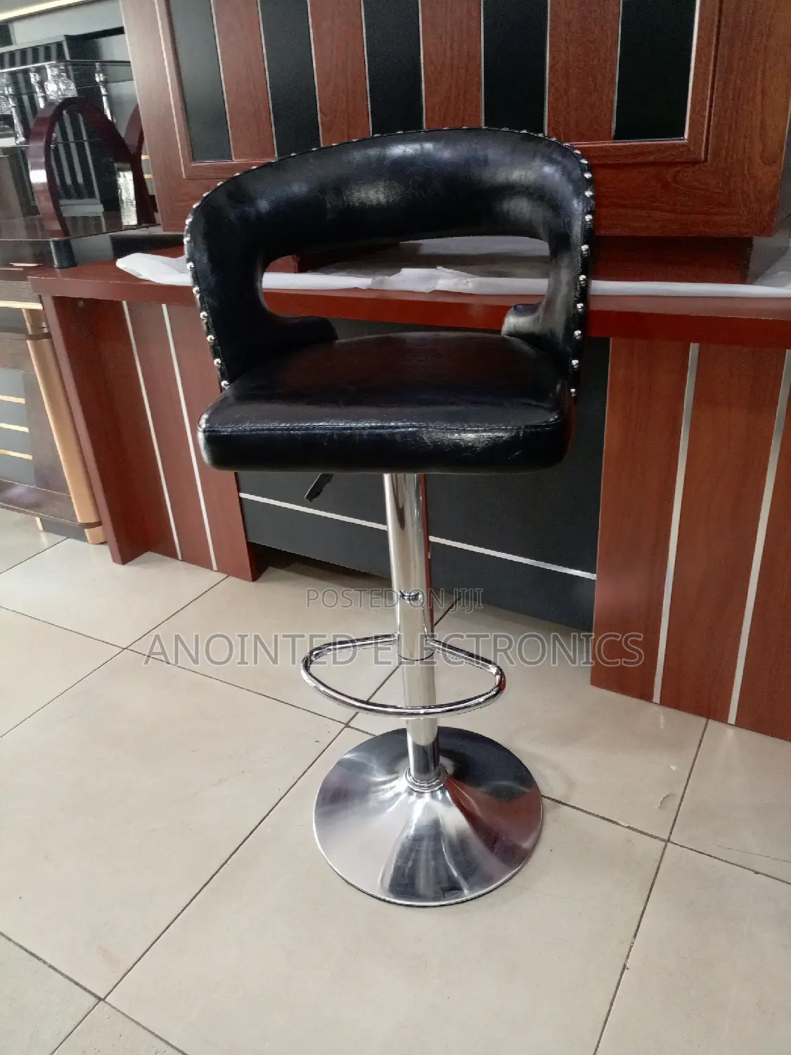 Counter Chairs Black Adjustable