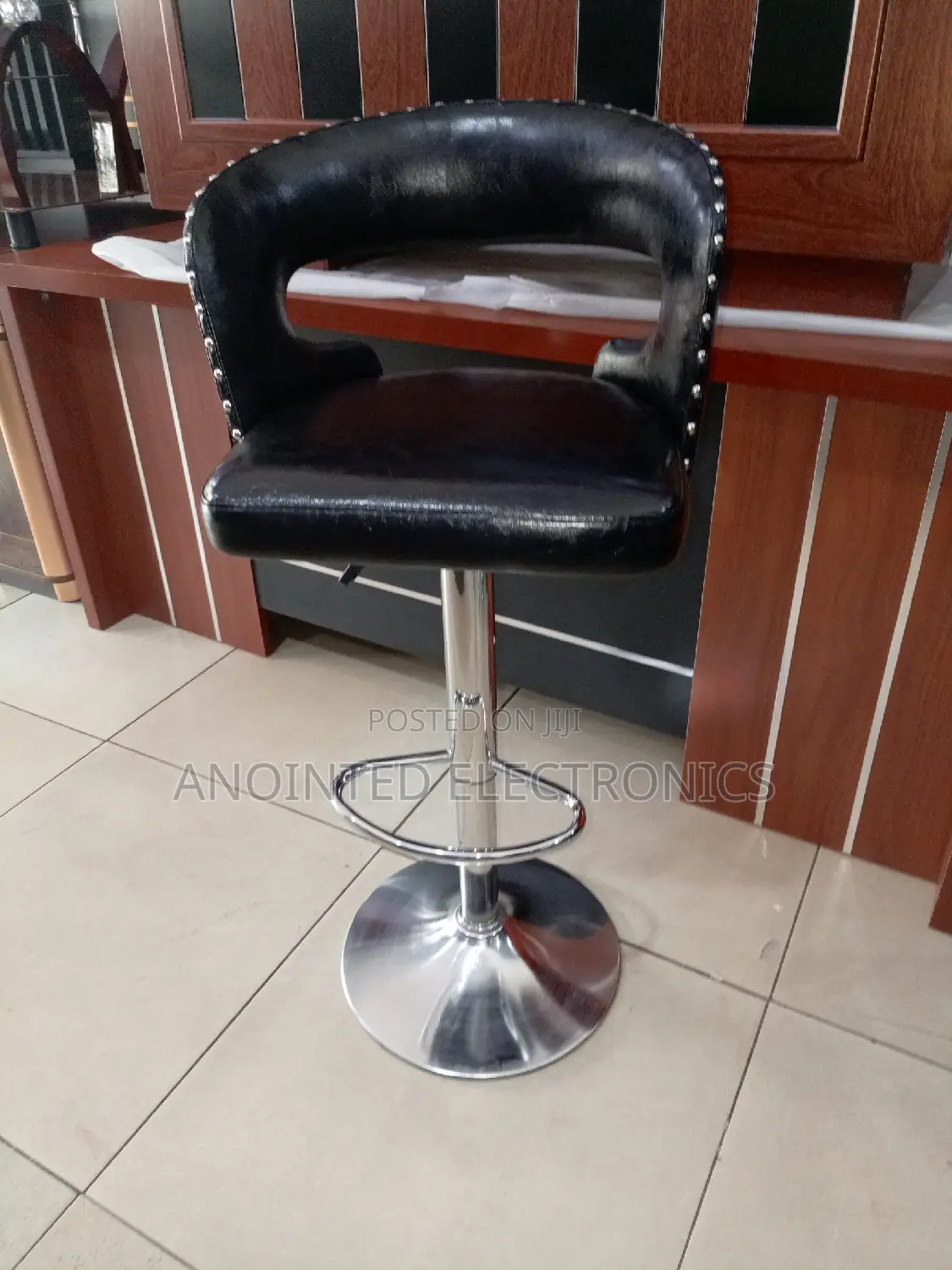 Counter Chairs Black Adjustable