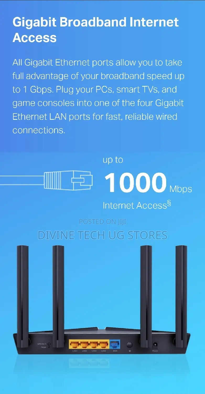 TP Link AX1500 Next- Gen WI-FI 6 Router Archer- AX10