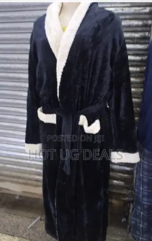 Cotton Bath Robe – Black