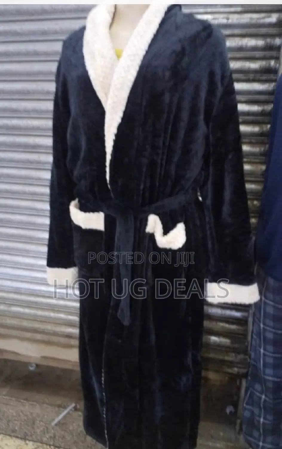 Cotton Bath Robe – Black