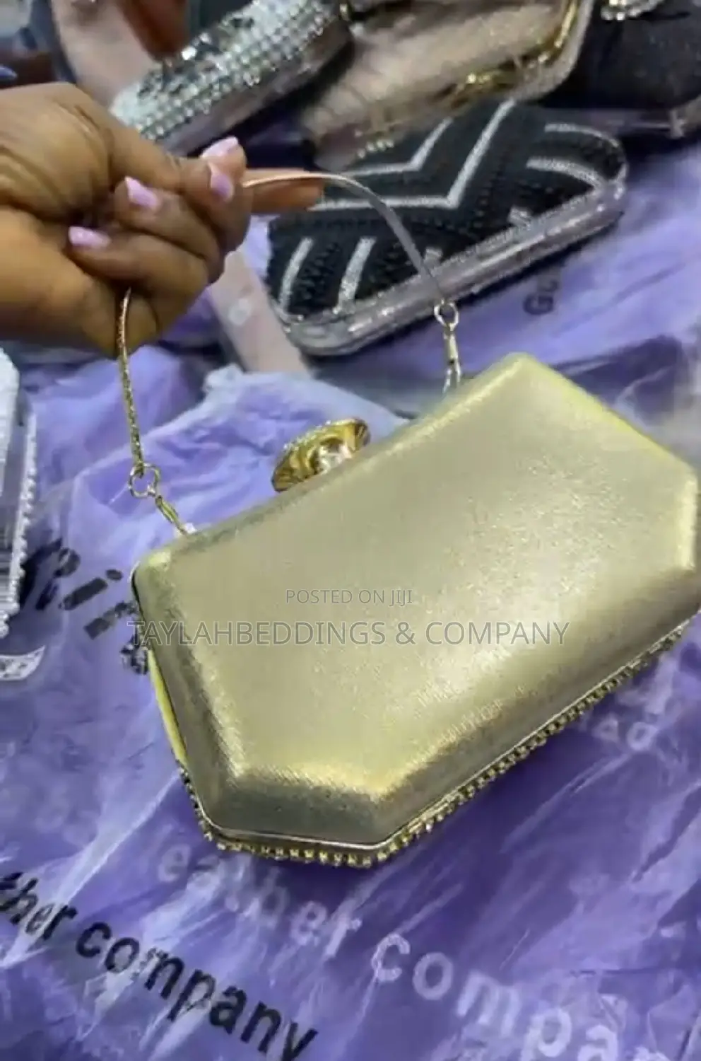 Dazzling Women Crystal Flower Evening Bag Clutches Diamond
