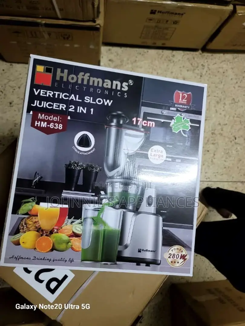 Hoffman 2in1 Slow Juicer 1yr Warranty