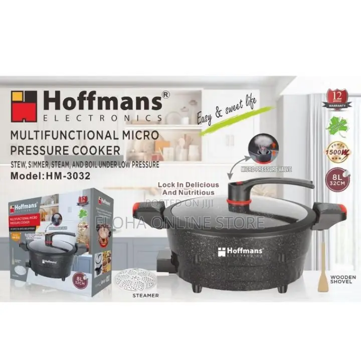Hoffmans 8L Micro Pressure Cooker Electric Cooking Pot