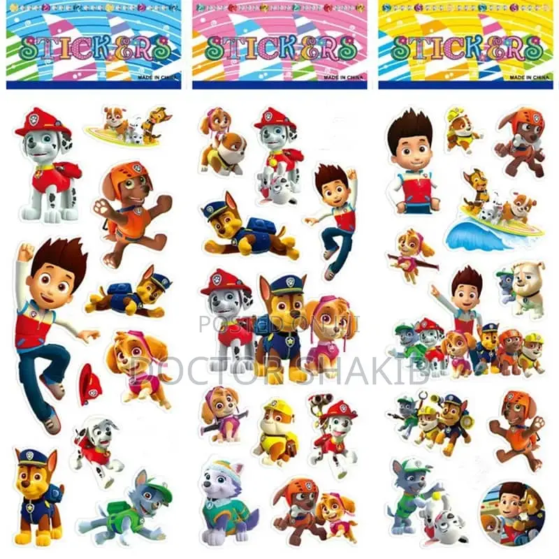 Paw Patrol 3D Cartoon Stickers