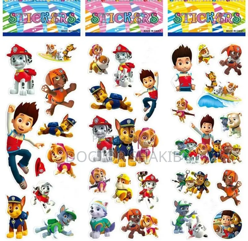 Paw Patrol 3D Cartoon Stickers