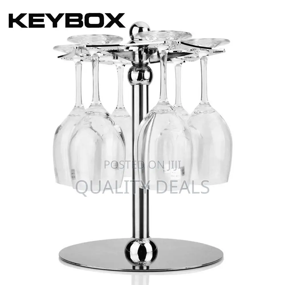 6 Wine Glasses Counter Top Upside Down Holder