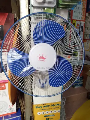 Photo - Crown Wall- Mount Fan - White- Blue