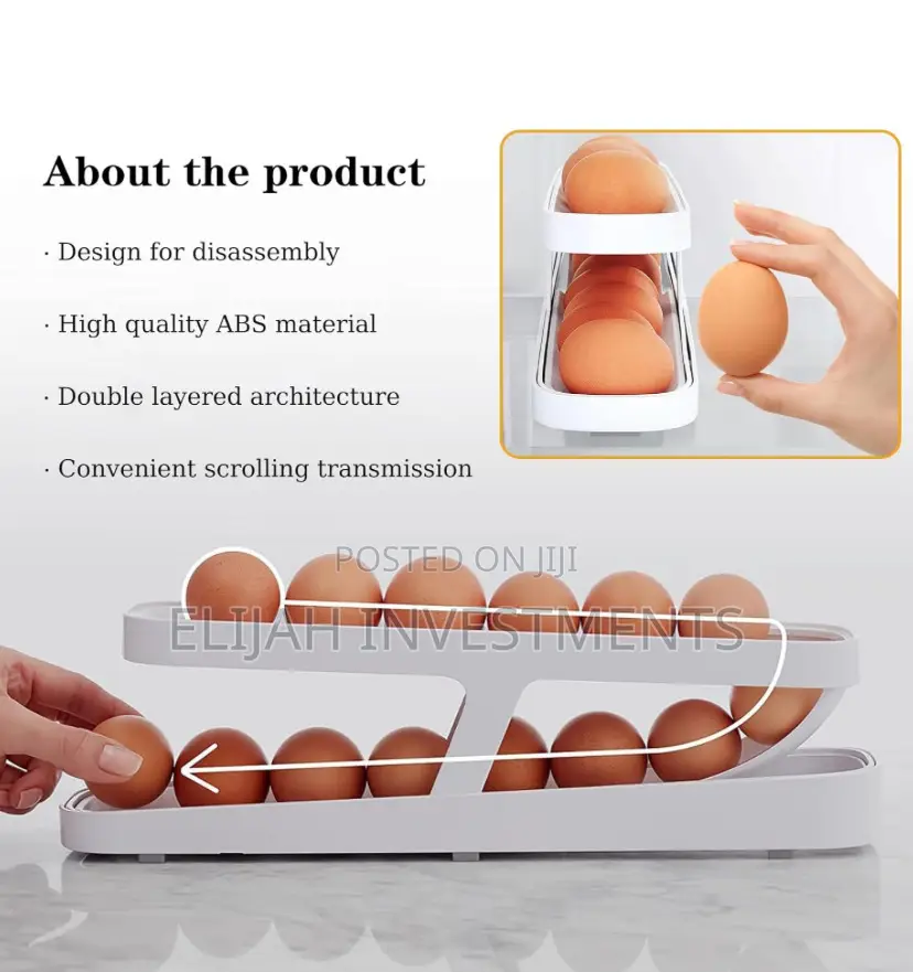 Automatic Rolling Egg Holder / Container