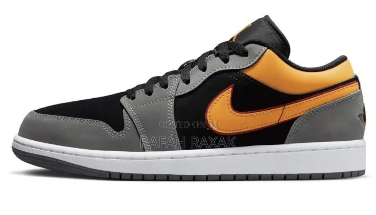 Original Nike Air Jordan 1 Low SE Vivid Grey Orange Sneaker