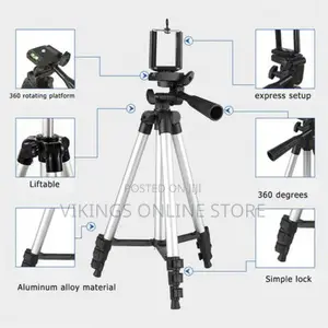 Portable Lightweight Camera Stand With Phone Clip