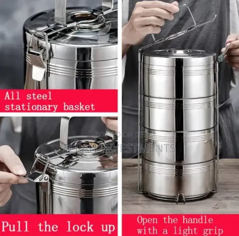 4layers Large Stainless Steel Lunch Box