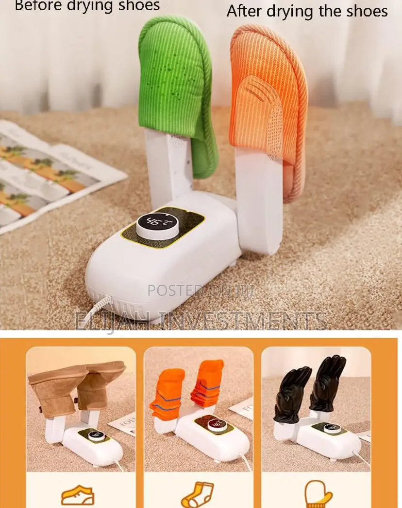 Portable Shoe Electric Heat Dryer, Foldable, Shoe Dryer