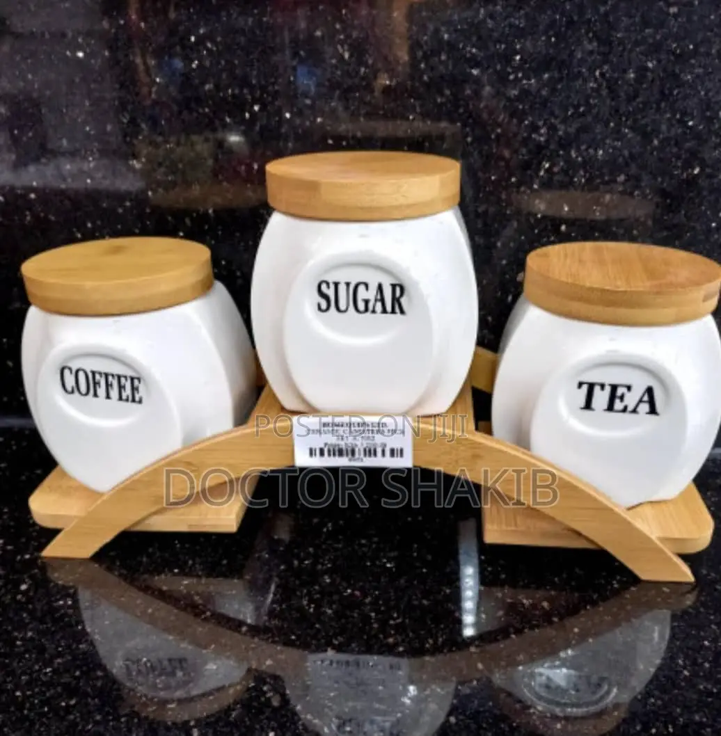Tea, Coffee, Sugar Kitchen Ceramic Storage Jars