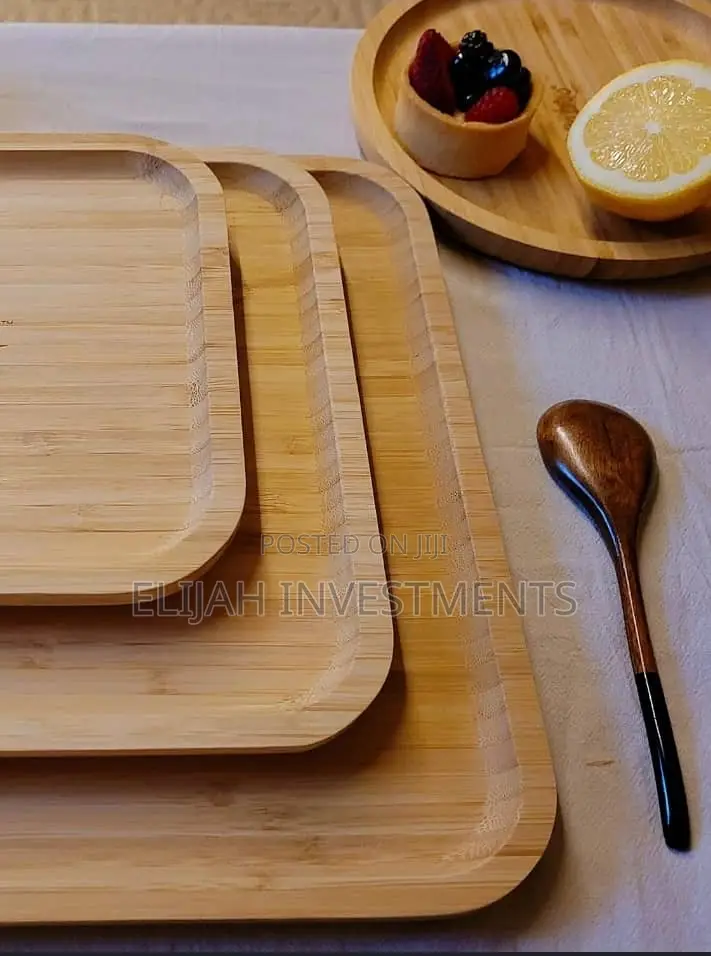 3pcs Wooden Serving Trays