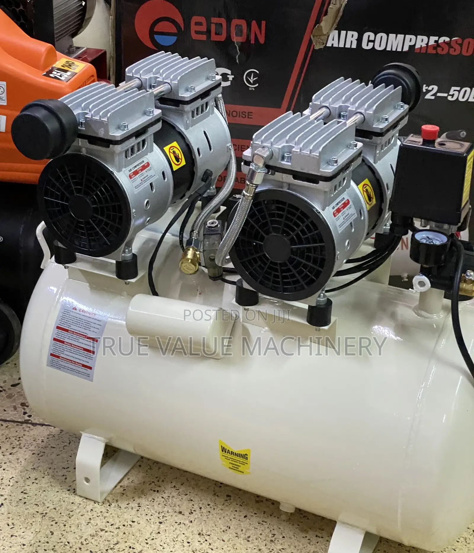 Air Compressor Super Quiet 50 Litres Double Piston